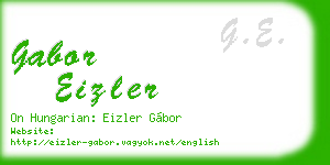 gabor eizler business card